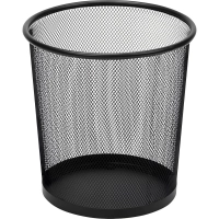 Корзина для мусора круглая Luscan метал cетка  7,8 л черная