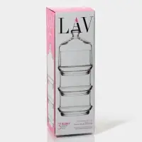 Набор ёмкостей Berry, 220 мл, 3 шт., стекло, прозрачный