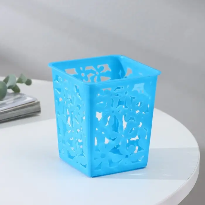 Корзина для хранения «Цветы», пластик, 9×9×10 см, МИКС Корзина для хранения «Цветы», пластик, 9×9×10 см, МИКС