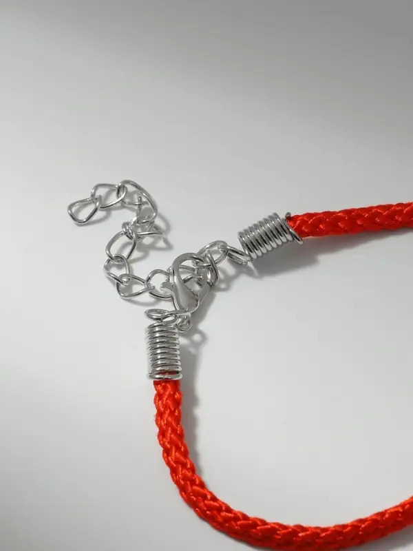 Браслет-оберег &laquo;Красная нить&raquo;, талисман защиты, ангел хранитель, цвет серебро, L=20 см