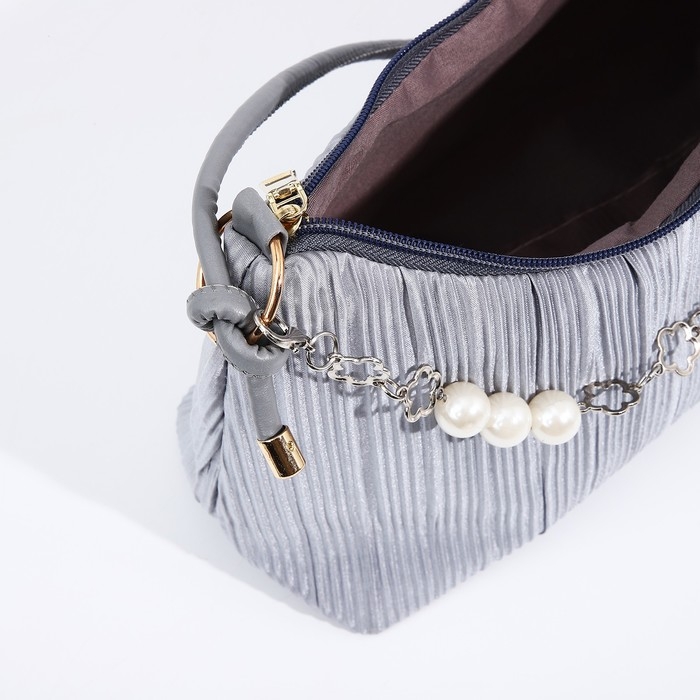 Сумка-багет на молнии, цвет серый Сумка-багет на молнии, цвет серый