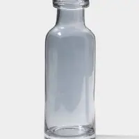 Ваза стекло настольная "Жюль" 25х9 см, серый