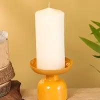 Подсвечник на 1 свечу "Песок" глянцевый 10х10х9 см