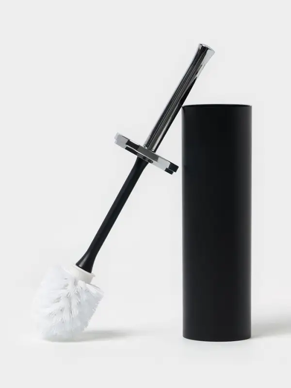 Аксессуары для ванной SAVANNA &laquo;Сильва&raquo;, 6 предметов, дозатор, мыльница, 2 стакана, ёршик, ведро, чёрные