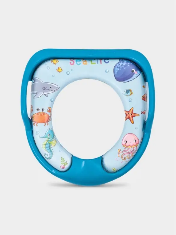Сиденье для унитаза детское с ручками Сиденье для унитаза детское с ручками "Морская жизнь"