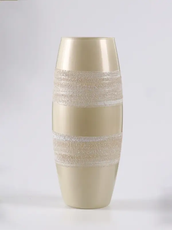 Ваза &laquo;Сангрия&raquo;, жемчуг, h=26 см, стекло, бежевая