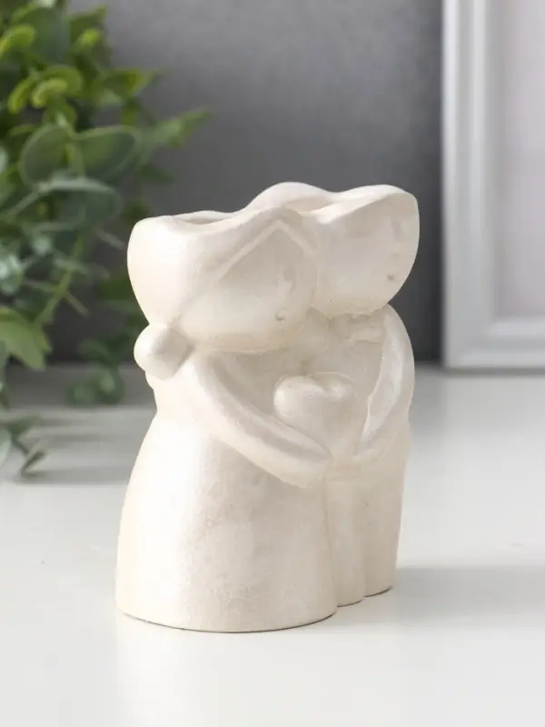 Подсвечник для тонких свечей «Пара», 10×7.5×5.5 см, перламутр