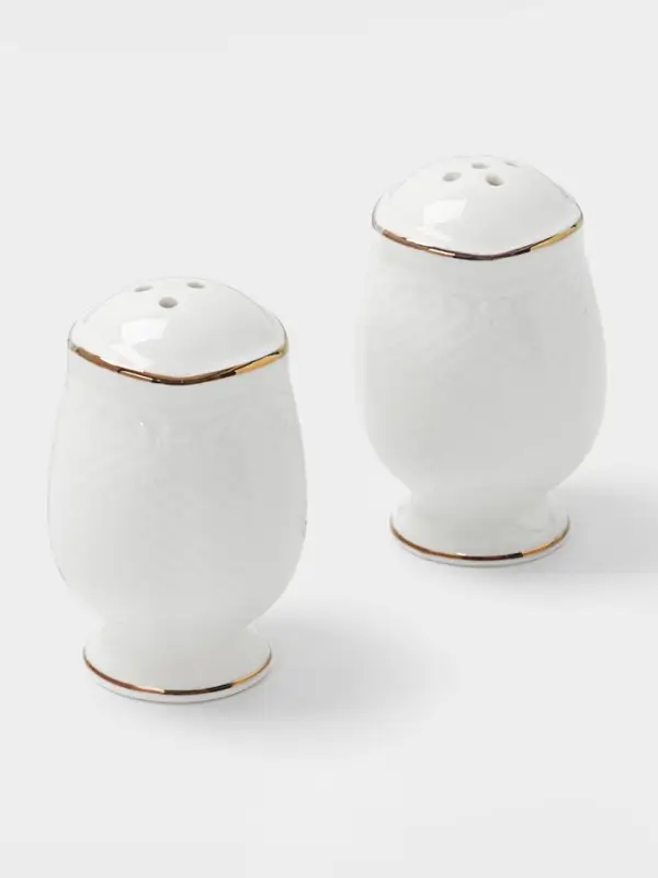 Набор для специй WY Empire, солонка и перечница, 50 мл, фарфор, белый