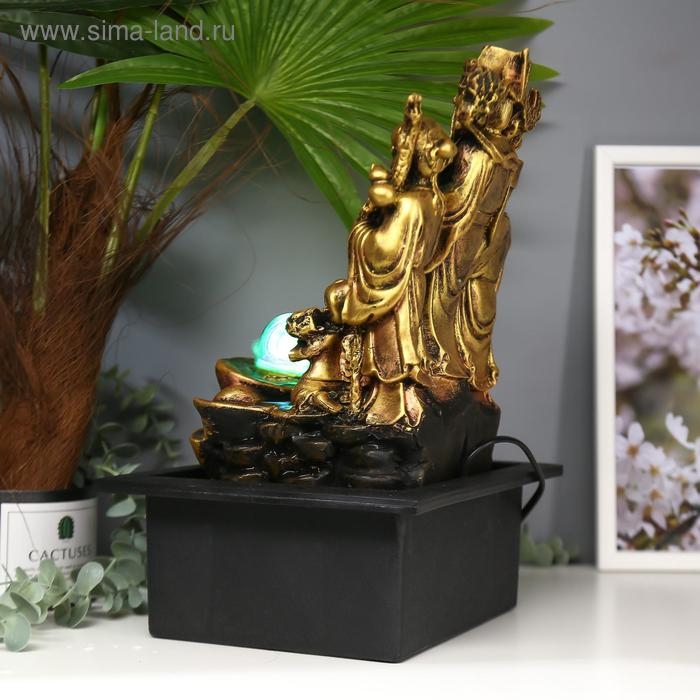 Фонтан настольный от сети Фонтан настольный от сети "Три старца с детьми и золотом" 35х25х20 см