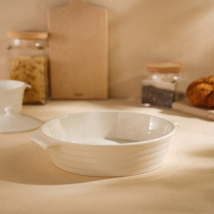 Форма для выпечки из жаропрочной керамики SL Home «Санторини», 2,2 л, 28,8×25,6×6 см, цвет белый Форма для выпечки из жаропрочной керамики SL Home «Санторини», 2,2 л, 28,8×25,6×6 см, цвет белый