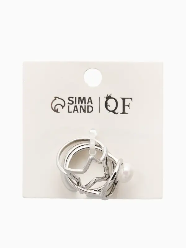 Набор колец 3 шт "Новый стиль" космос, размер МИКС, цвет белый в серебре