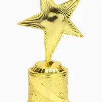 Кубок звезда &laquo;Самый лучший&raquo;, наградная фигура, золото, пластик, 16 см