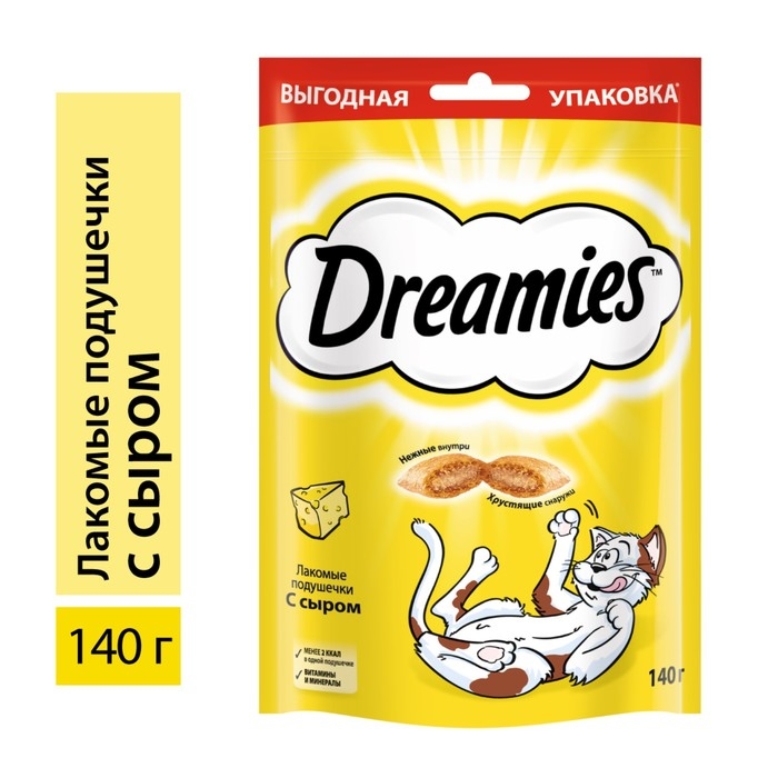 Лакомство Dreamies для кошек, сыр, 140 г Лакомство Dreamies для кошек, сыр, 140 г