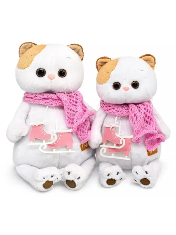 Мягкая игрушка &laquo;Кошечка Ли-Ли&raquo;, с коньками и в шарфике, 24 см