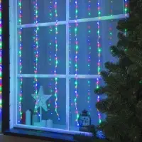 Гирлянда &laquo;Водопад&raquo; 2&times;1.5 м, IP44, прозрачная нить, 400 LED, свечение мульти, 8 режимов, 220 В