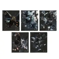 Тетрадь 48 листов в клетку, ErichKrause Glass Butterflies, 60 г/м&sup2;, МИКС