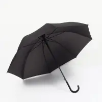 Зонт - трость полуавтоматический &laquo;Однотон&raquo;, 8 спиц, R=56/67 см, d=112 см, чёрный