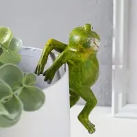 Сувенир полистоун на кашпо "Улыбающийся лягушонок" 11,5х5х6 см