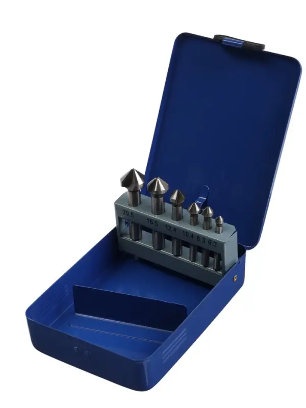 Набор зенкеров ТУНДРА, 90&deg;, HSS, 6.3 - 8.3 - 10.4 - 12.4 - 16.5 - 20.5 мм, 6 шт.