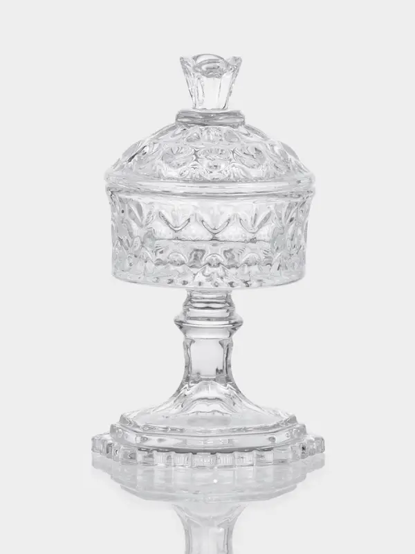 Емкость для хранения на ножке "Трофей" 8х8х14,5 см, прозрачный