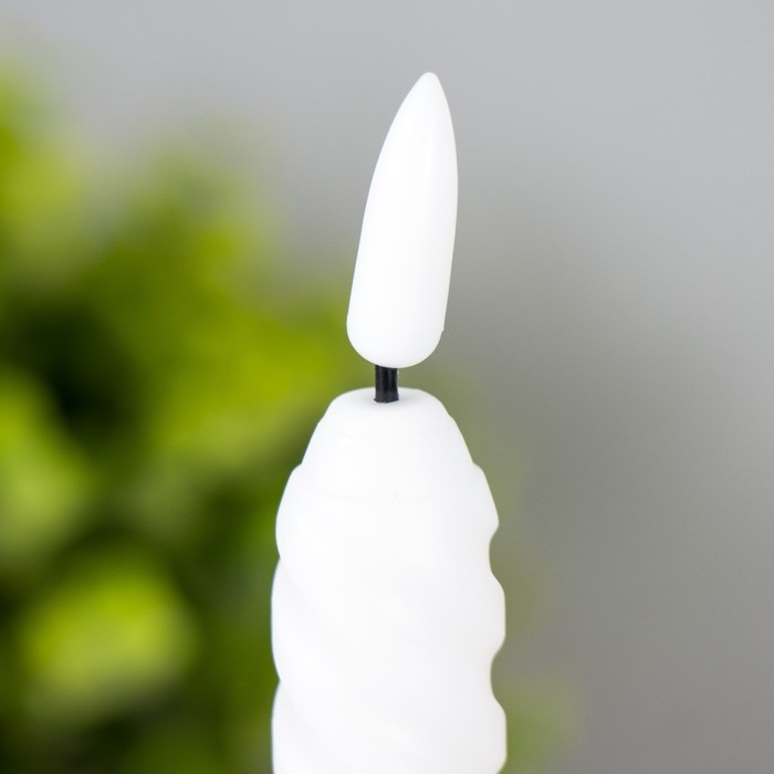 Набор светодиодных свечей, ночники LED RISALUX «Спираль», 2 шт., от батареек 2×ААА, 4.5×4.5×22 см Набор светодиодных свечей, ночники LED RISALUX «Спираль», 2 шт., от батареек 2×ААА, 4.5×4.5×22 см