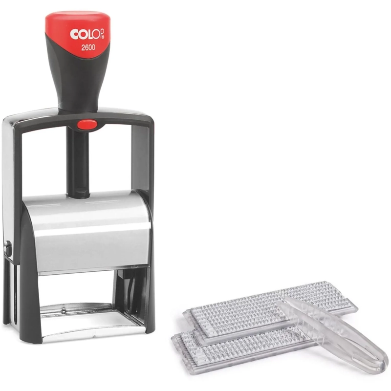 Штамп самонаборный металл. 9 строк S2600-Set 37х58мм 2 кассы Colop