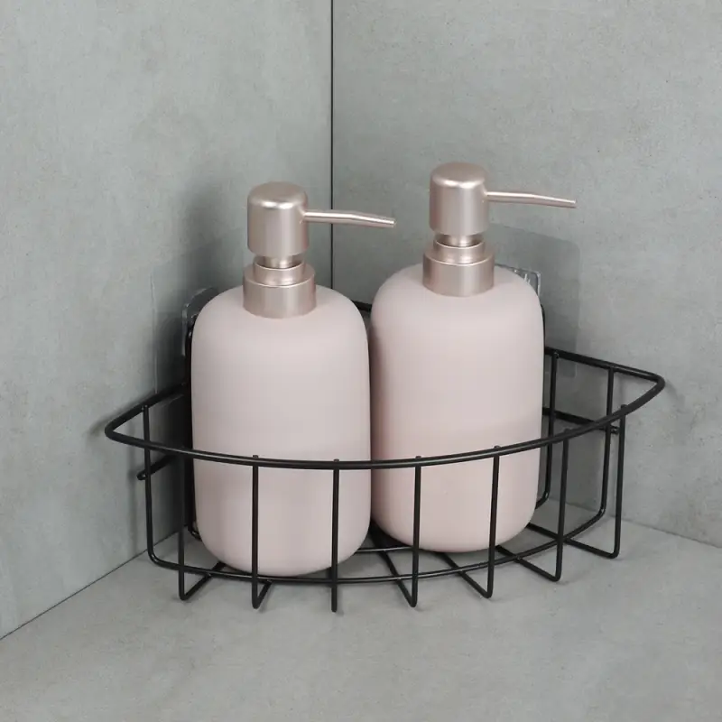 VETTA Полка настенная, угловая, металл, 26x19x8 см, черный