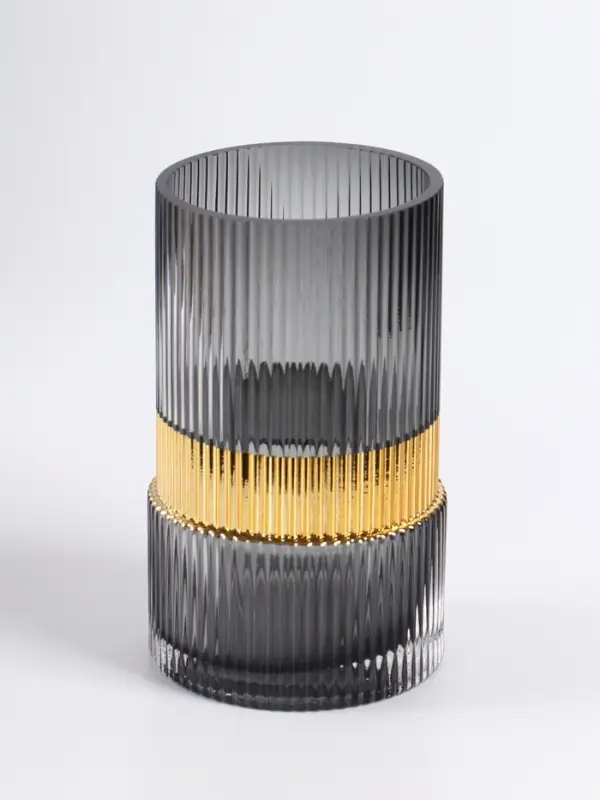 Ваза для цветов &laquo;Лауро&raquo;, 16.5&times;10 см, стекло, чёрная