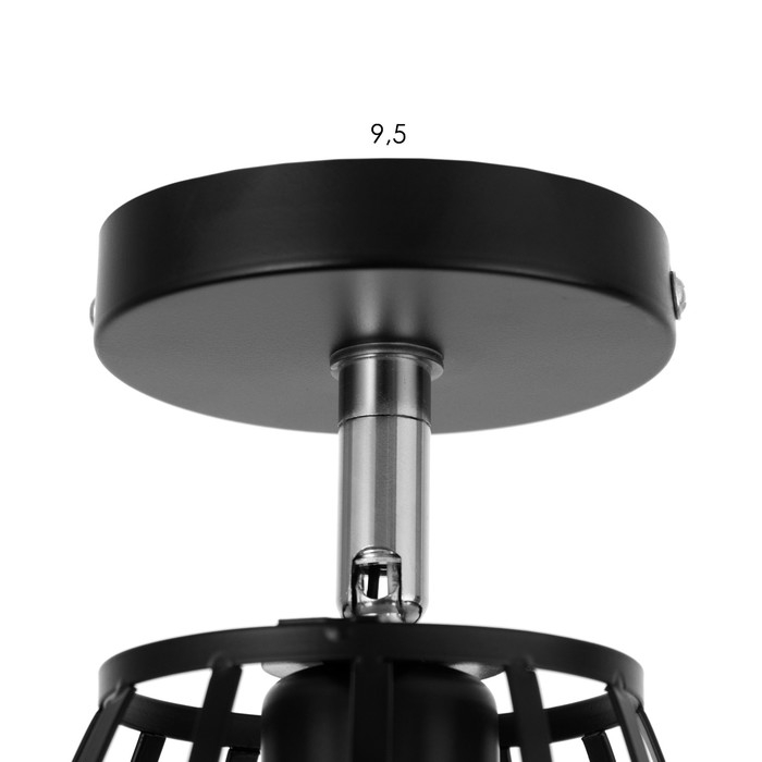 Спот Спот "Овал" Е27 40Вт черный 14х23 см