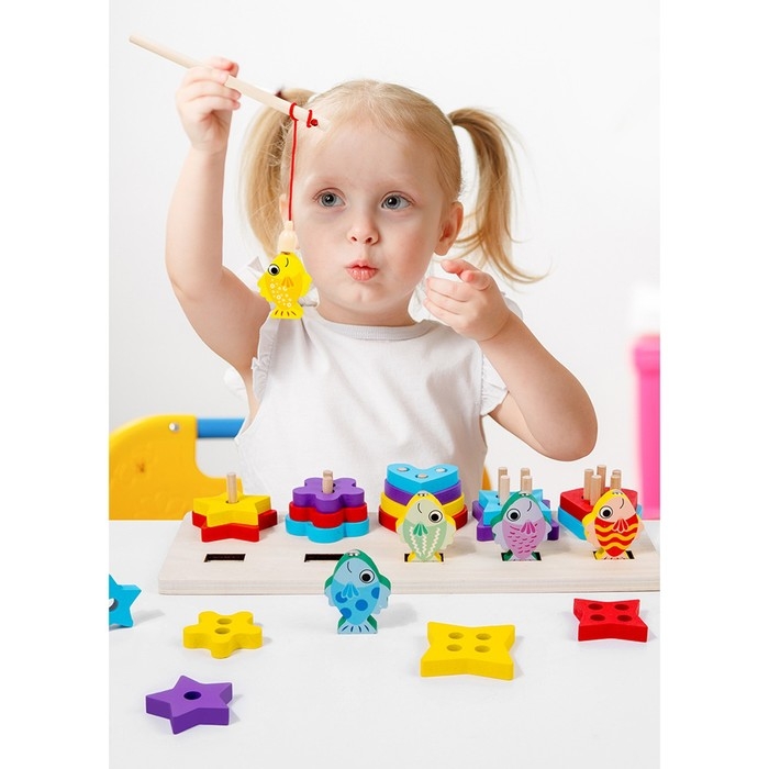 Деревянная пирамидка + рыбалка, 31 × 12,7 см Деревянная пирамидка + рыбалка, 31 × 12,7 см