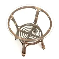 Набор садовой мебели "Bagama": 2 кресла, 1 диван, 1 стол, ротанг тёмный, подушки чёрные