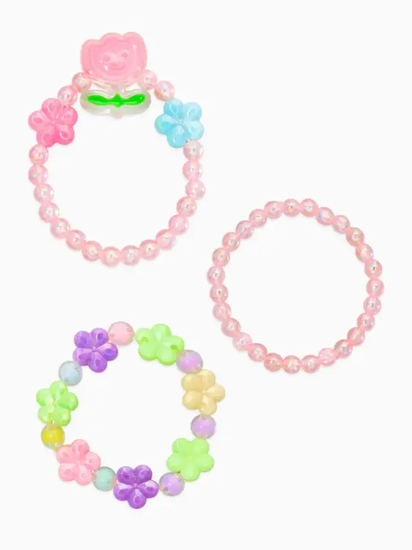 Браслет детский набор 3 шт. "Выбражулька" тюльпан, цвет МИКС