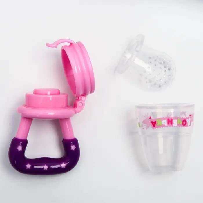 Ниблер для прикорма, от 5 мес., с силиконовой сеточкой, размер М &laquo;Доченька&raquo;, розовый