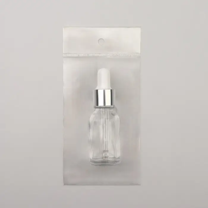 Бутылочка для хранения, с пипеткой, 15 мл, серебристая, белая Бутылочка для хранения, с пипеткой, 15 мл, серебристая, белая