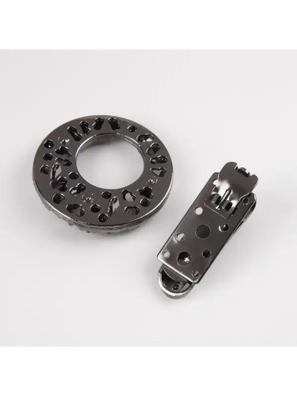 Декоративная застёжка, 7.5&times;4.5 см, цвет чёрный