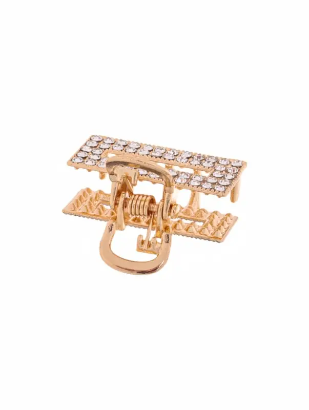 Крабик для волос &laquo;Грейс&raquo;, прямой, 2.5 см, золотистый