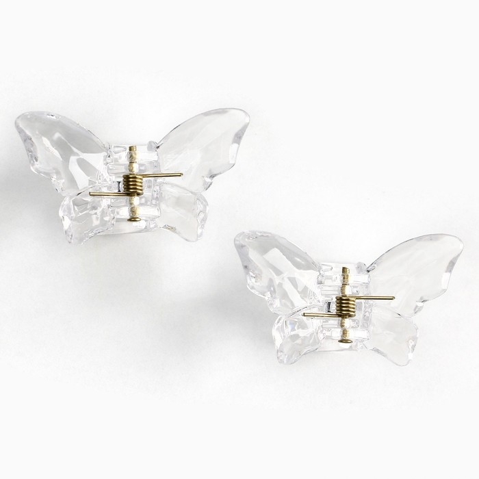 Краб для волос в форме бабочек «Ты совершенна», 2 шт., 4 х 3 х 2.5 см Краб для волос в форме бабочек «Ты совершенна», 2 шт., 4 х 3 х 2.5 см