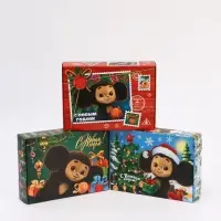 Набор подарочных коробок 3 шт. &laquo;Новый год&raquo;, Чебурашка, 21&times;15&times;5 см