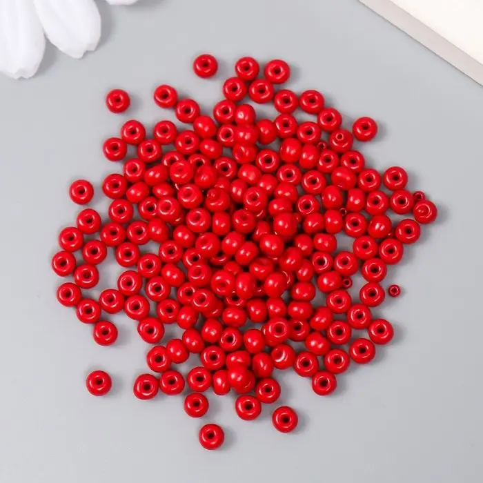 Бисер стекло 6/0  Бисер стекло 6/0 "Гранатовый" 15 гр