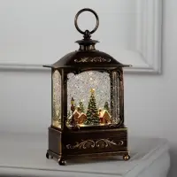 Светодиодная фигура &laquo;Новогодняя деревня&raquo; 14.5&times;22&times;8 см, пластик, от батареек ААх3, USB, свечение тёплое белое
