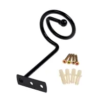 Крючок - держатель для штор на стену CAPPIO KS044, металлический, цвет черный, 2 шт Крючок - держатель для штор на стену CAPPIO KS044, металлический, цвет черный, 2 шт