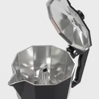 Кофеварка гейзерная Доляна Alum black, на 6 чашек, 300 мл, алюминий, чёрная