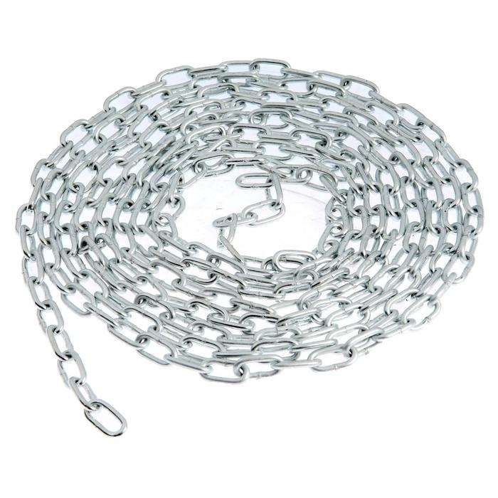 Цепь короткозвенная ТУНДРА krep DIN766, 4 мм, цинк, 5 м Цепь короткозвенная ТУНДРА krep DIN766, 4 мм, цинк, 5 м