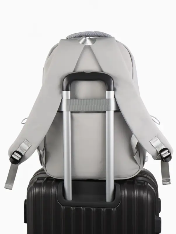 Рюкзак школьный, однотонный, 32&times;14&times;45 см, серый