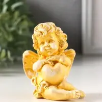 Фигурка гипс &laquo;Ангел держит сердце&raquo;, 6&times;8&times;6 см
