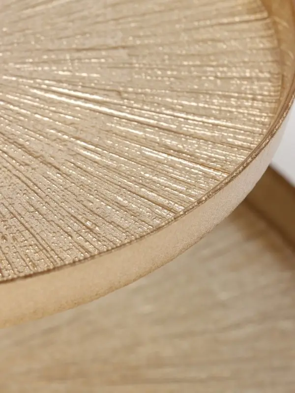 Этажерка для фруктов и десертов &laquo;Кувшинка&raquo;, 2 яруса, d=21/28 см, стекло, золотая