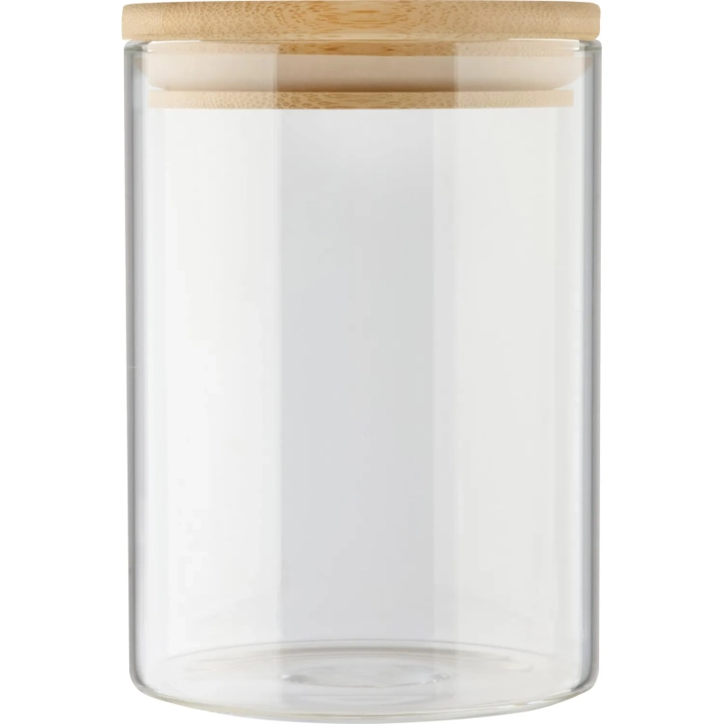 Банка стеклянная для сыпучих продуктов с крышкой BAMBU, 0,6 л