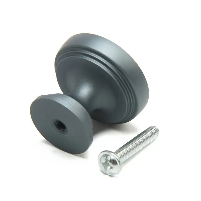 Ручка-кнопка CAPPIO PK322, d=30 мм, цвет графит, 8 шт.