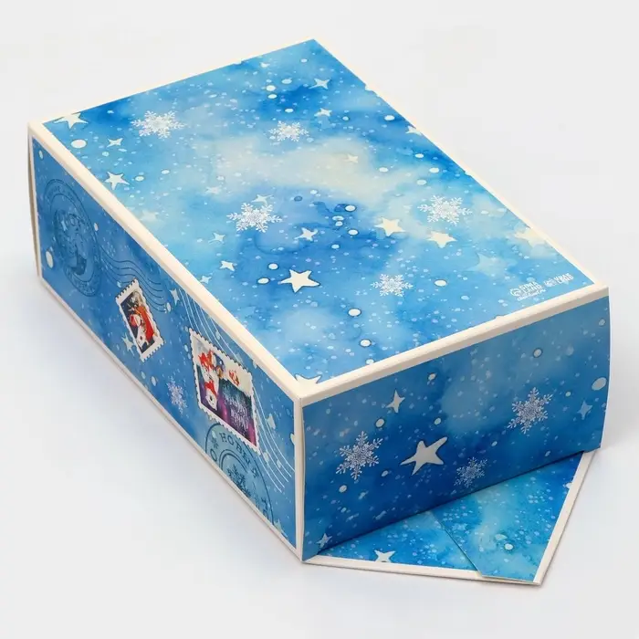 Подарочная коробка - конфета новогодняя складная «Загадай желание», 14 х 22 х 8 см. Подарочная коробка - конфета новогодняя складная «Загадай желание», 14 х 22 х 8 см.