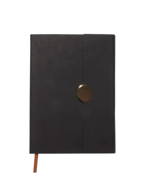 Ежедневник недатированный формат А5, с клапаном, 96л, линия, пвх, Черный Ежедневник недатированный формат А5, с клапаном, 96л, линия, пвх, Черный